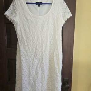 Elegant White Lace Dress